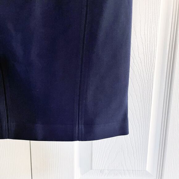 T Tahari Navy Pencil Skirt - Picture 3 of 8